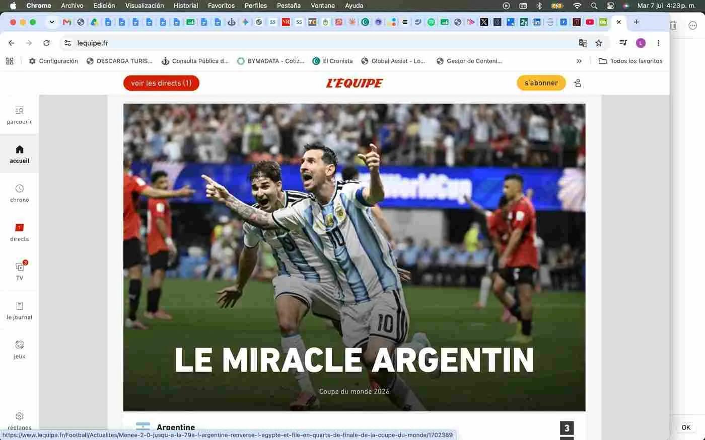LA ÉPICA REMONTADA DE ARGENTINA QUE SORPRENDIÓ AL MUNDO