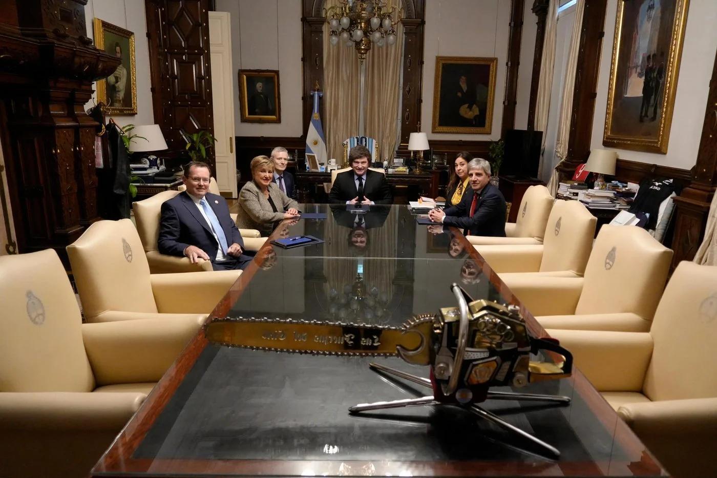 MILEI Y GEORGIEVA SE REUNIERON EN CASA ROSADA