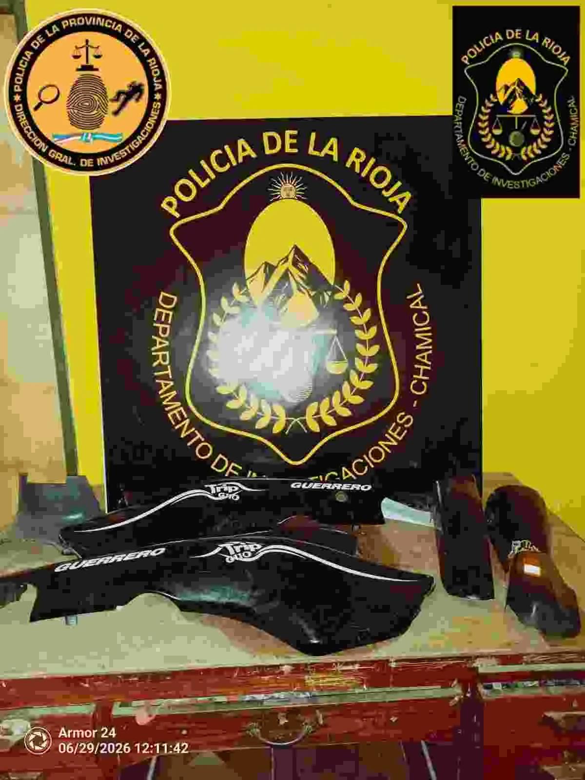 POLICÍA RECUPERA MOTOPARTES ROBADAS EN OPERATIVO