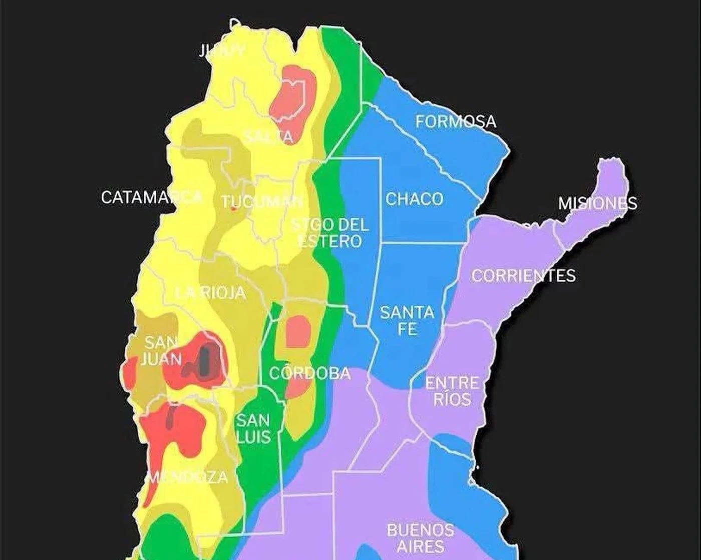 La Rioja, en el mapa de peligrosidad sísmica