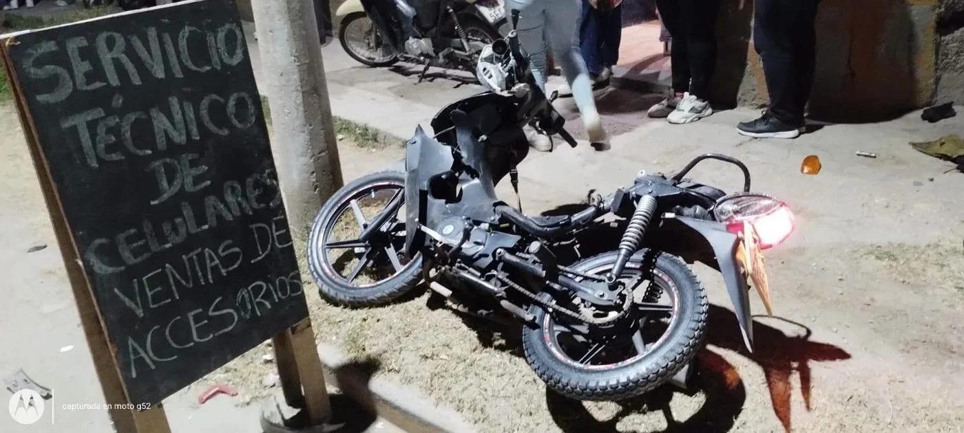 MOTOCICLISTA HERIDO EN CHOQUE EN AVENIDA MALVINAS ARGENTINAS