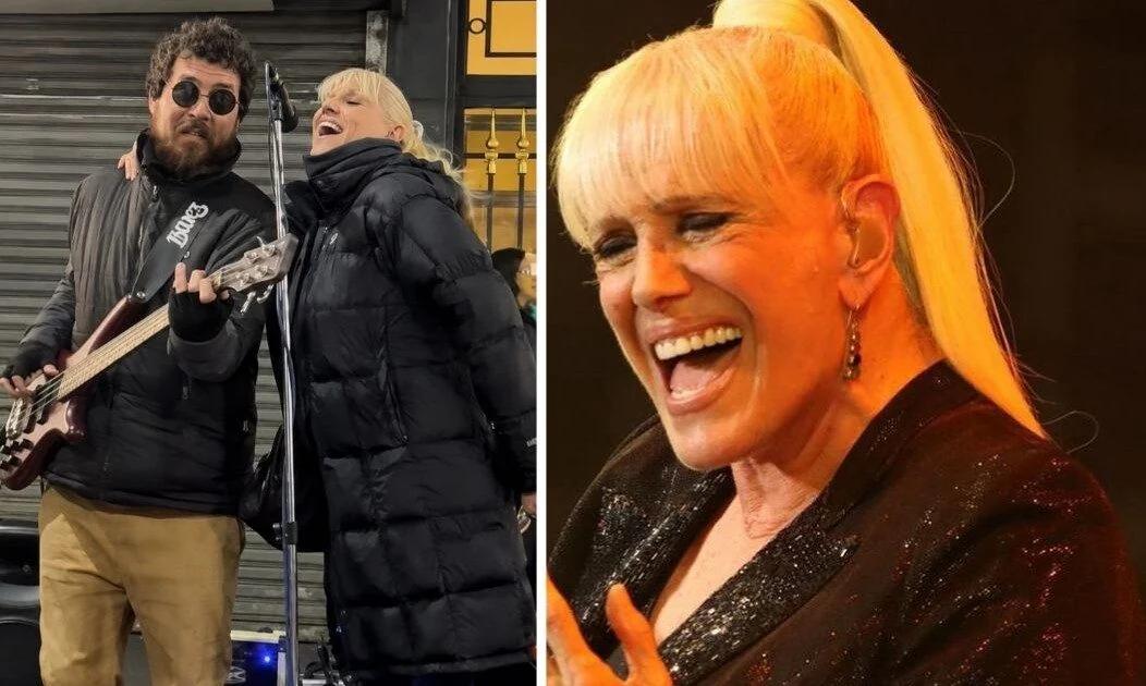 Valeria Lynch sorprendió a todos cantando en plena calle Corrientes