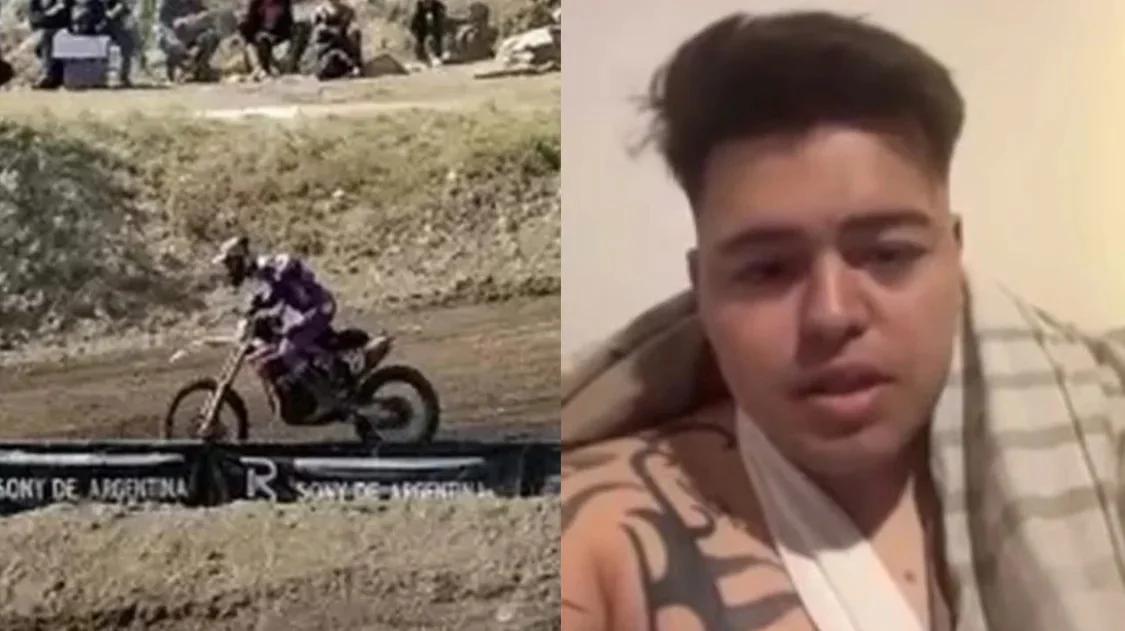 Un fotógrafo fue atropellado durante una carrera de motocross: “La saqué muy bar