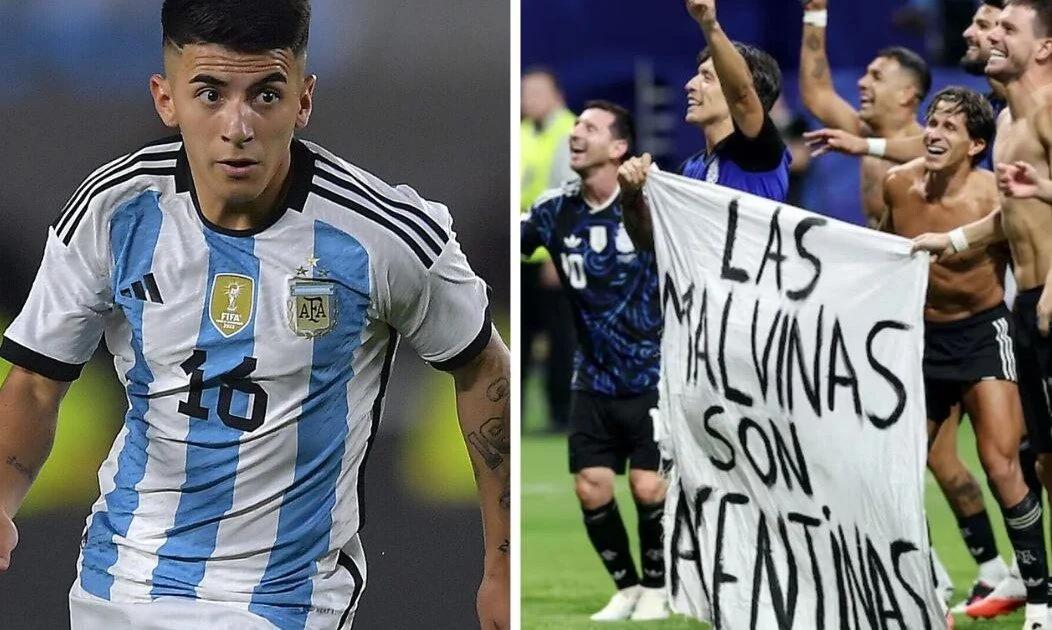 Thiago Almada contó la verdad desconocida de la bandera de las Malvinas de la Se