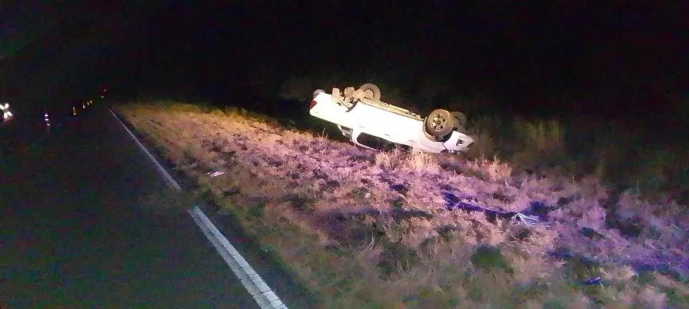 VOLCÓ UNA CAMIONETA EN RUTA 38: DOS HOMBRES HERIDOS
