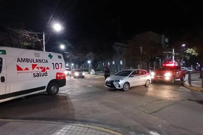 CHOQUE ENTRE MOTO Y AUTO EN EL CENTRO DE LA RIOJA