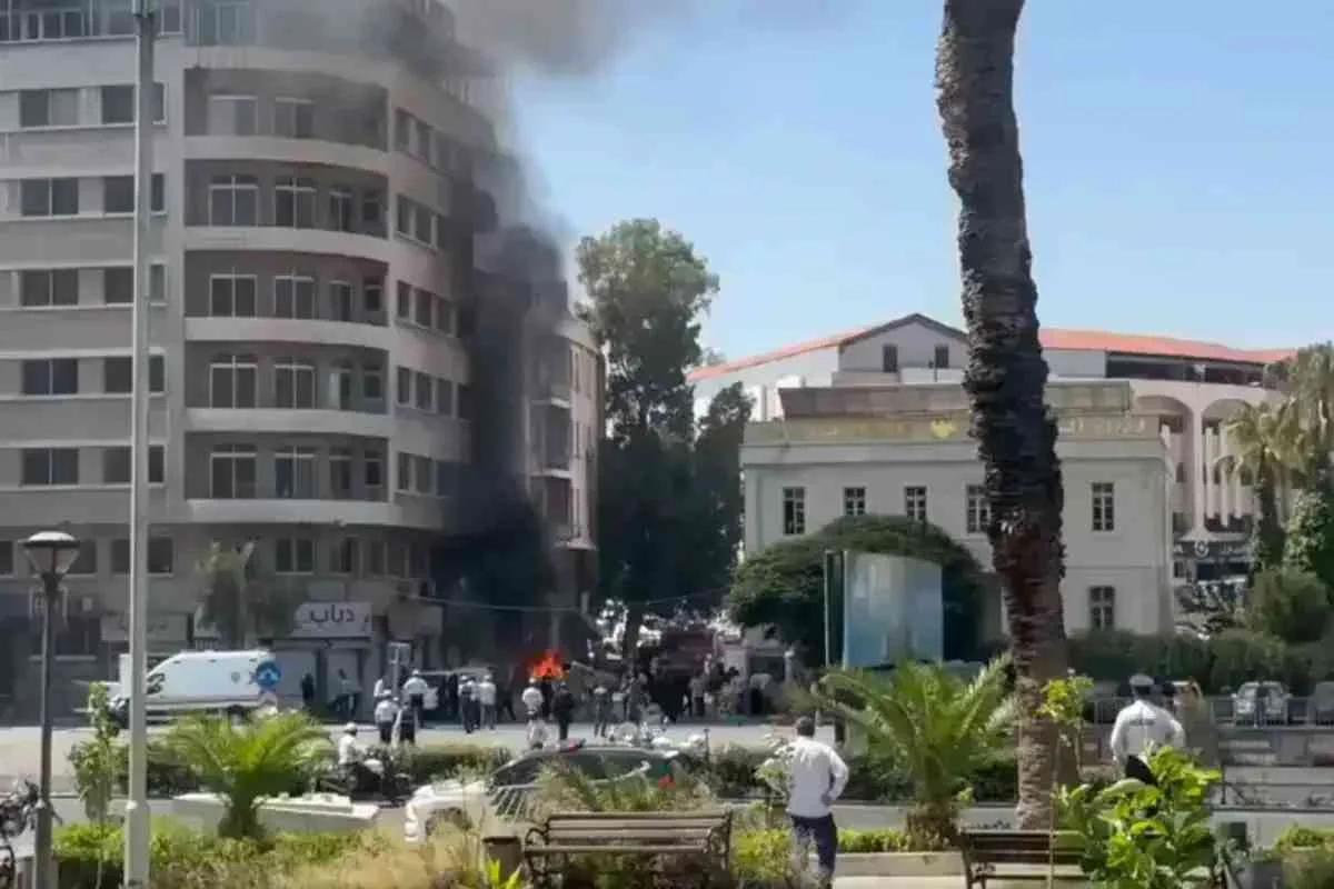 EXPLOSIÓN EN DAMASCO DURANTE VISITA DE MACRON