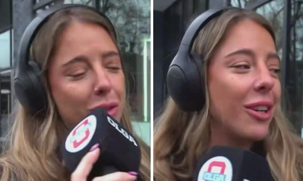 El tenso momento de Nati Jota en vivo durante un móvil callejero