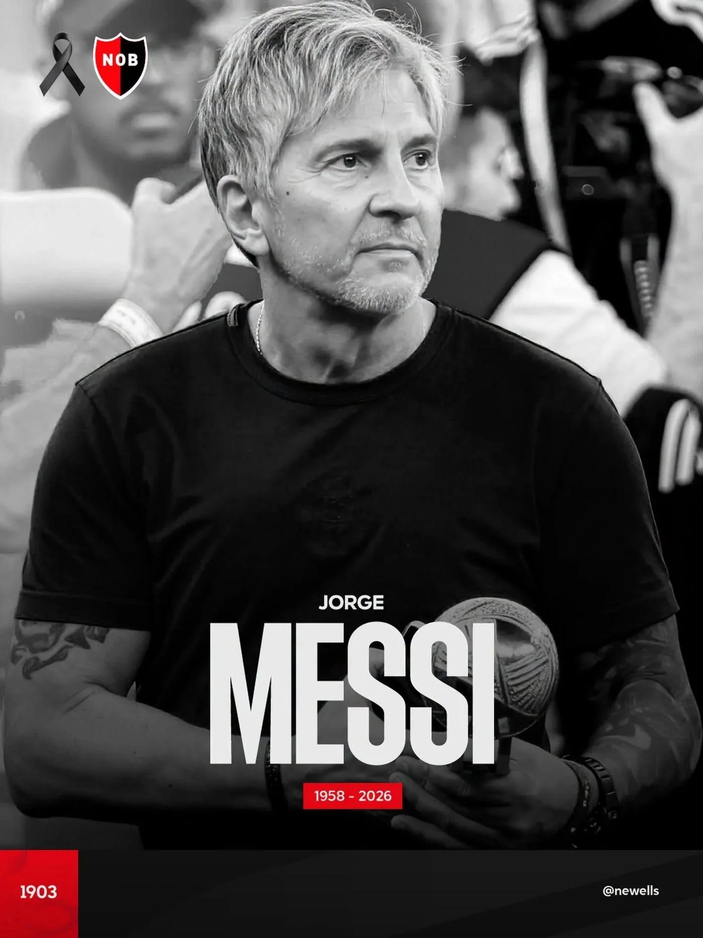 Newell’s despide a Jorge Messi: “Hasta siempre, leproso”